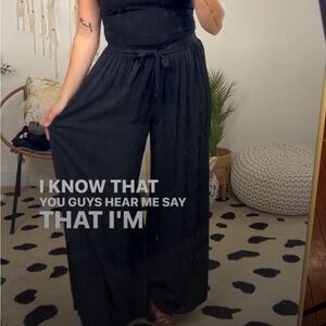 Black split leg Pants
